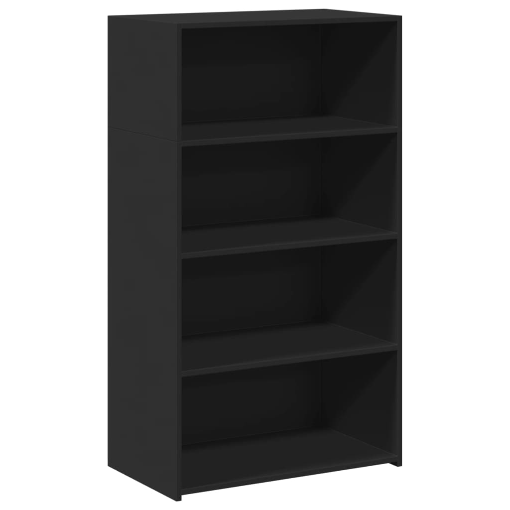 Visoka komoda crna 70 x 41 x 124 cm od konstruiranog drva