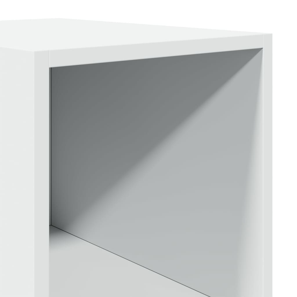 Visoka komoda bijela 30 x 41 x 185 cm od konstruiranog drva