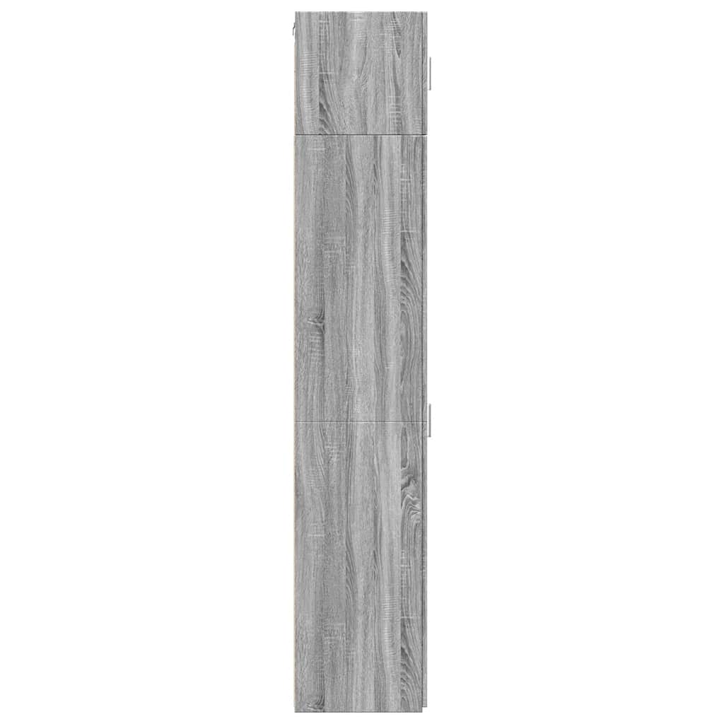 Uski ormarić za pohranu siva boja hrasta 30x42,5x225 cm drveni