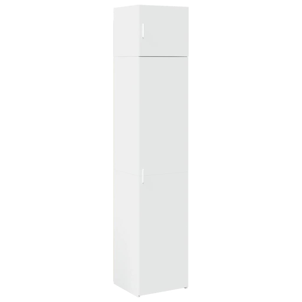 Uski ormarić za pohranu bijeli 40x42,5x225 cm konstruirano drvo