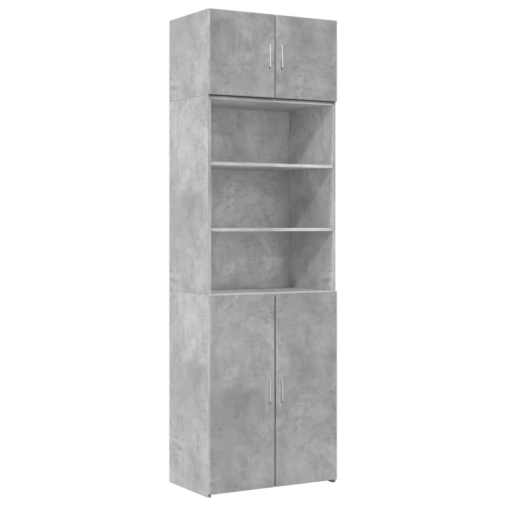 Ormarić za pohranu boja betona 70x42,5x225 cm konstruirano drvo