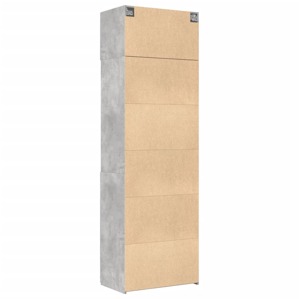 Ormarić za pohranu boja betona 70x42,5x225 cm konstruirano drvo