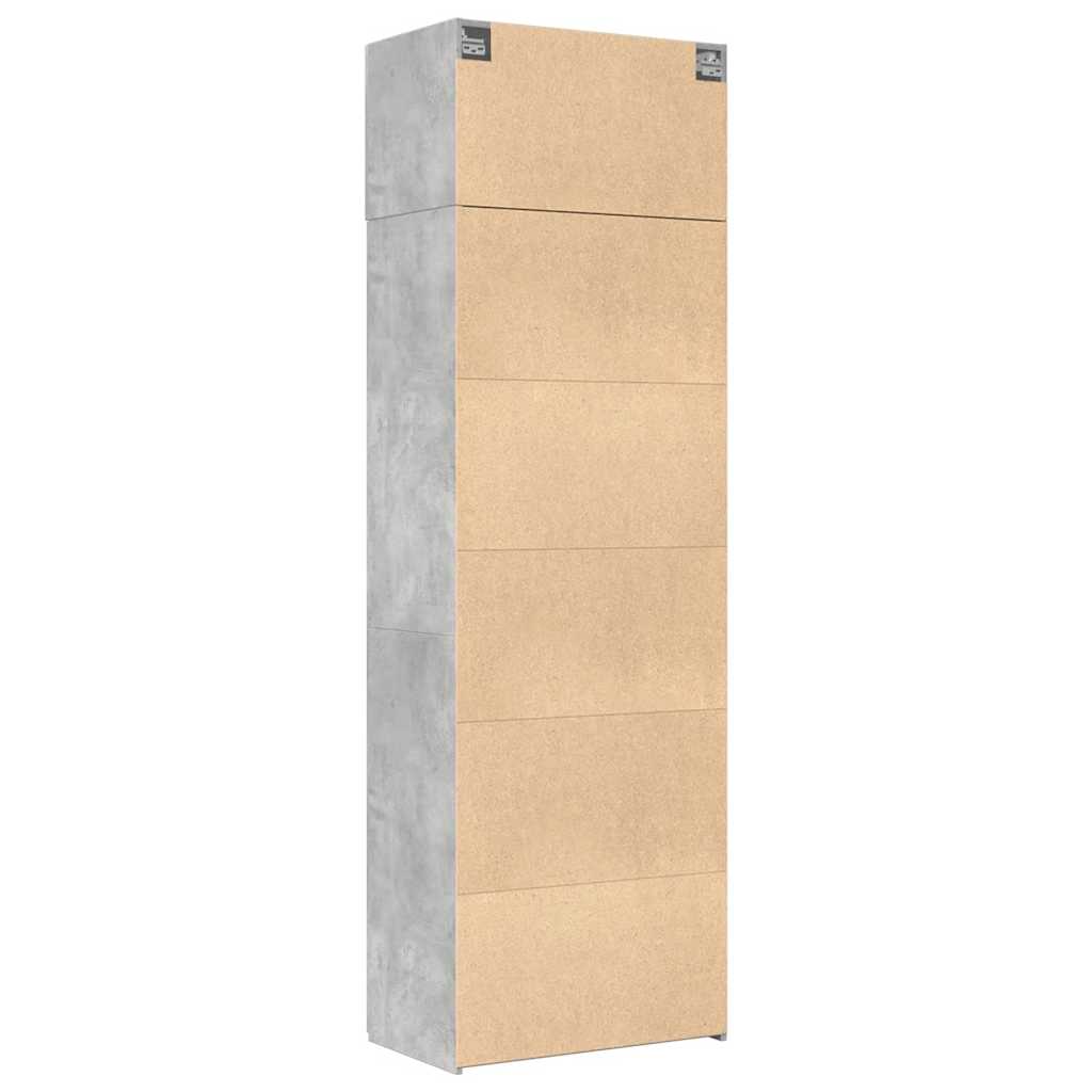 Ormarić za pohranu boja betona 70x42,5x225 cm konstruirano drvo
