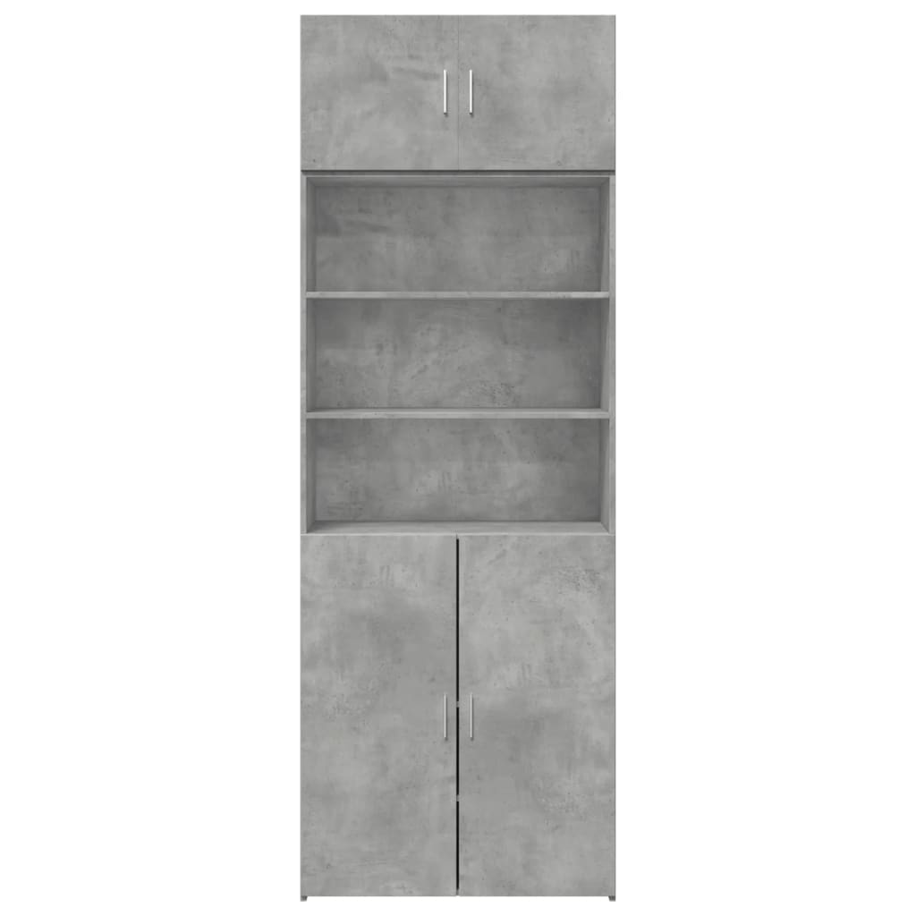 Ormarić za pohranu boja betona 80x42,5x225 cm konstruirano drvo