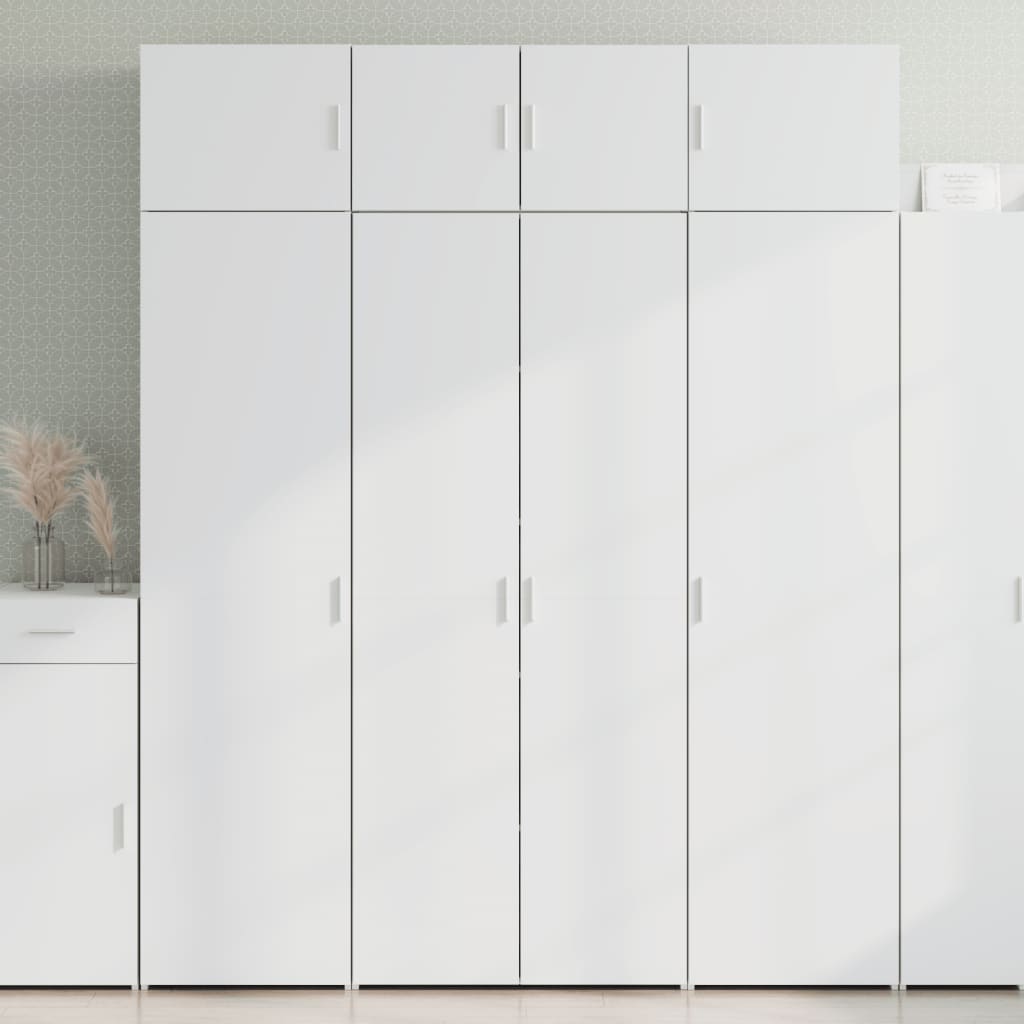 Ormarić za pohranu bijeli 80 x 42,5 x 225 cm konstruirano drvo