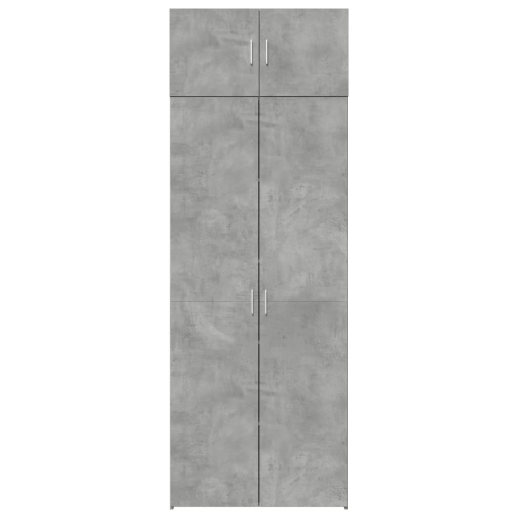 Ormarić za pohranu boja betona 80x42,5x225 cm konstruirano drvo