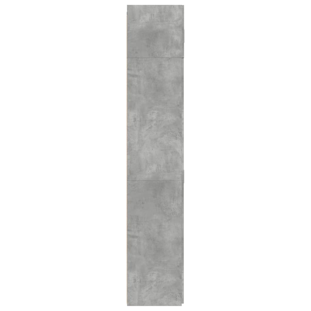 Ormarić za pohranu boja betona 80x42,5x225 cm konstruirano drvo