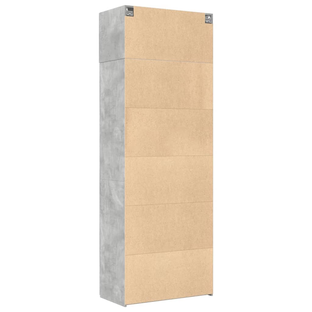 Ormarić za pohranu boja betona 80x42,5x225 cm konstruirano drvo