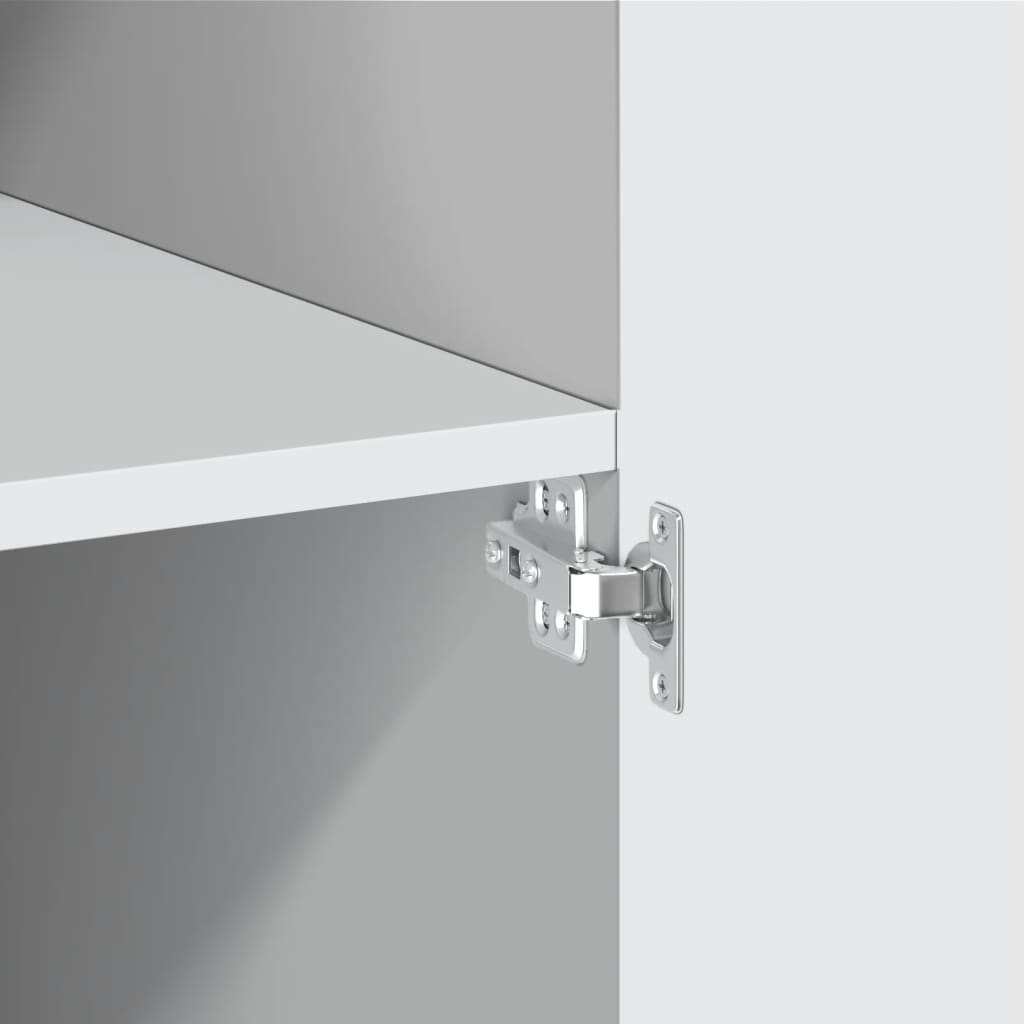 Visoka komoda bijela 80 x 42,5 x 249 cm od konstruiranog drva