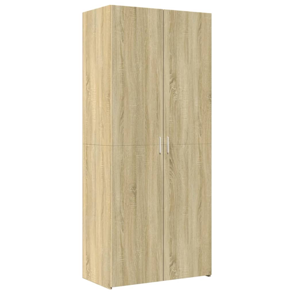 Visoka komoda boja hrasta 80x42,5x249 cm od konstruiranog drva