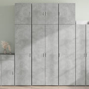 Visoka komoda boje betona 80x42,5x249 cm od konstruiranog drva