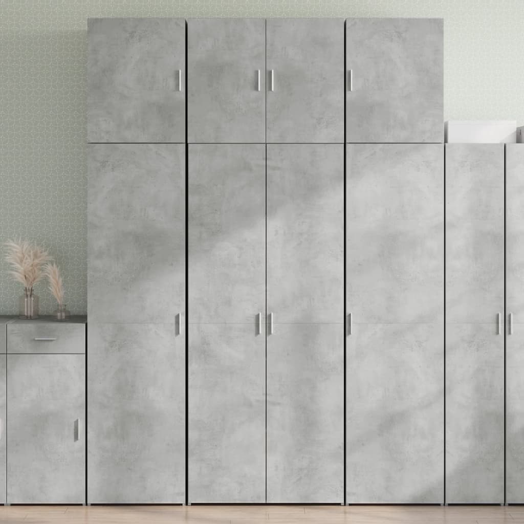Visoka komoda boje betona 80x42,5x249 cm od konstruiranog drva