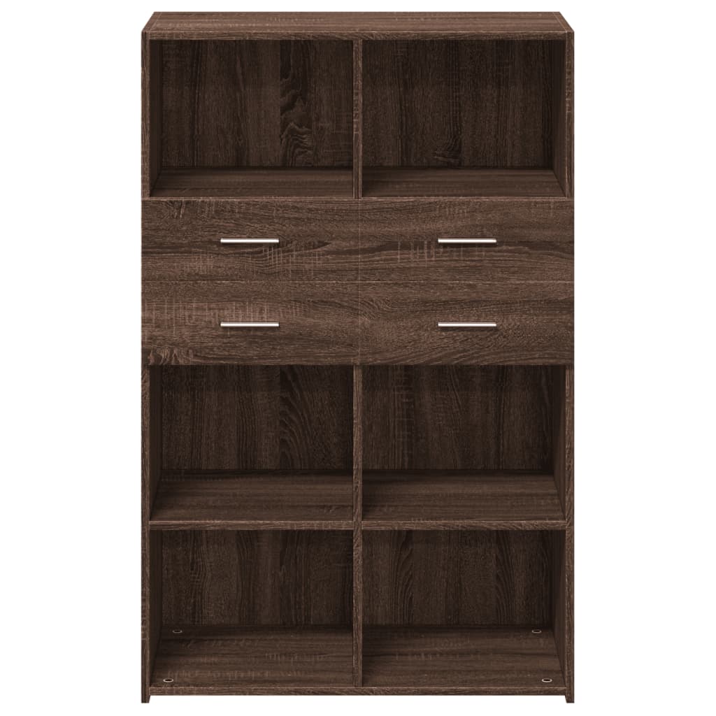 Visoka komoda boja hrasta 80 x 42,5 x 124 cm konstruirano drvo