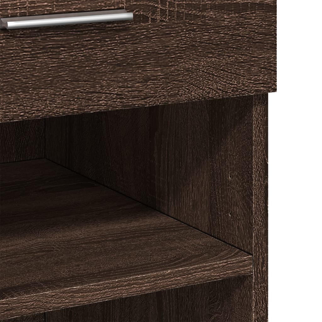 Visoka komoda boja hrasta 80 x 42,5 x 124 cm konstruirano drvo