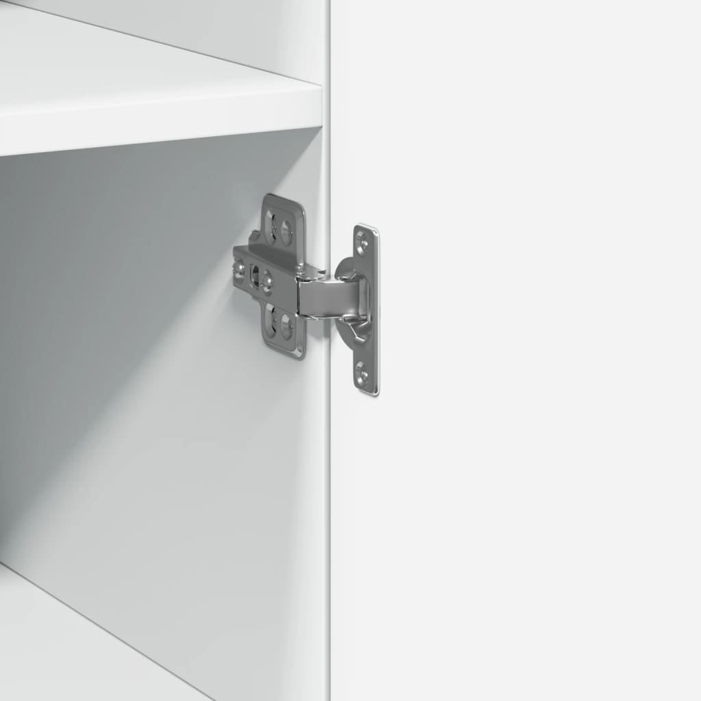 Visoka komoda bijela 30 x 42,5 x 185 cm od konstruiranog drva