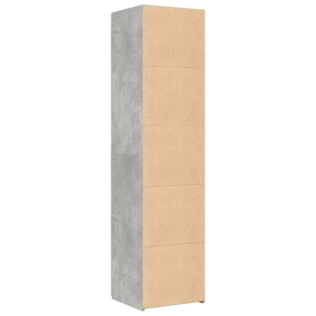 Visoka komoda siva betona 45x42,5x185 cm od konstruiranog drva