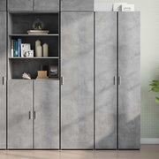 Visoka komoda siva betona 45x42,5x185 cm od konstruiranog drva