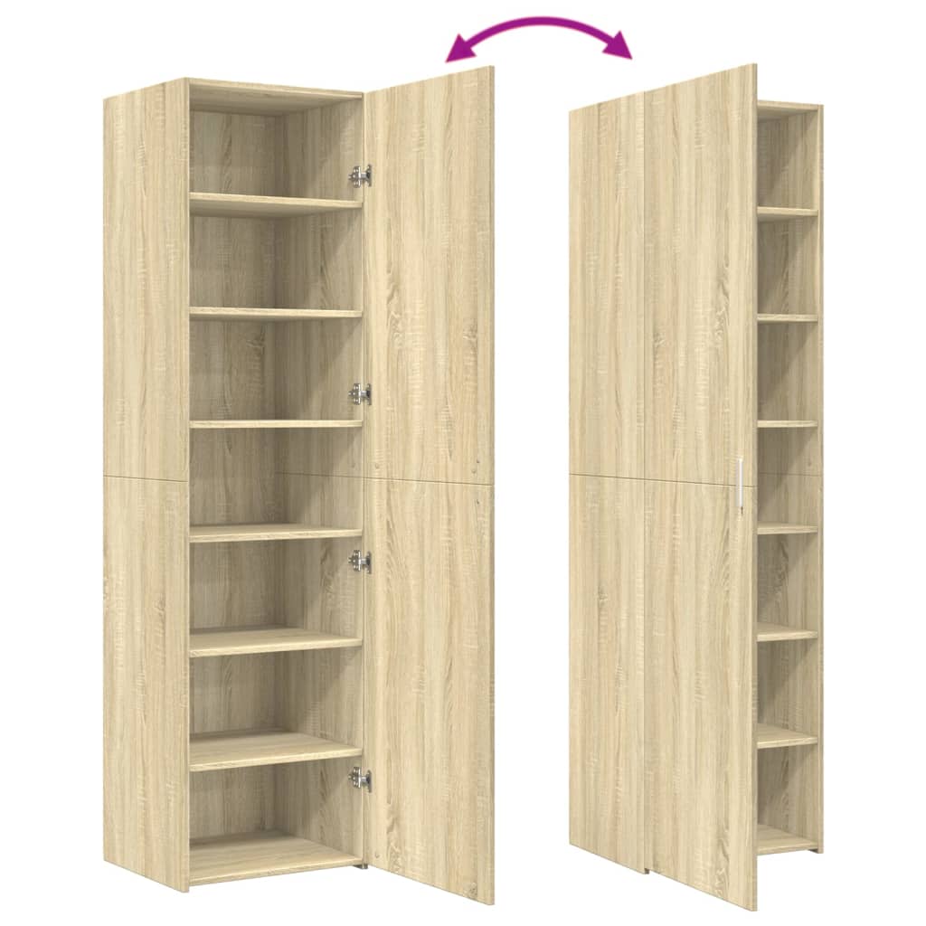 Visoka komoda boja hrasta 50x42,5x185 cm od konstruiranog drva