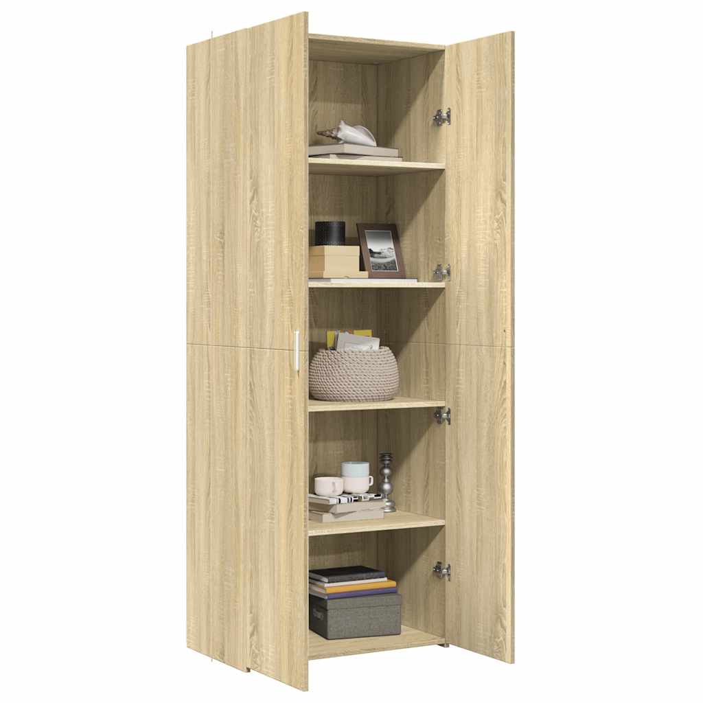Visoka komoda boja hrasta 70x42,5x185 cm od konstruiranog drva