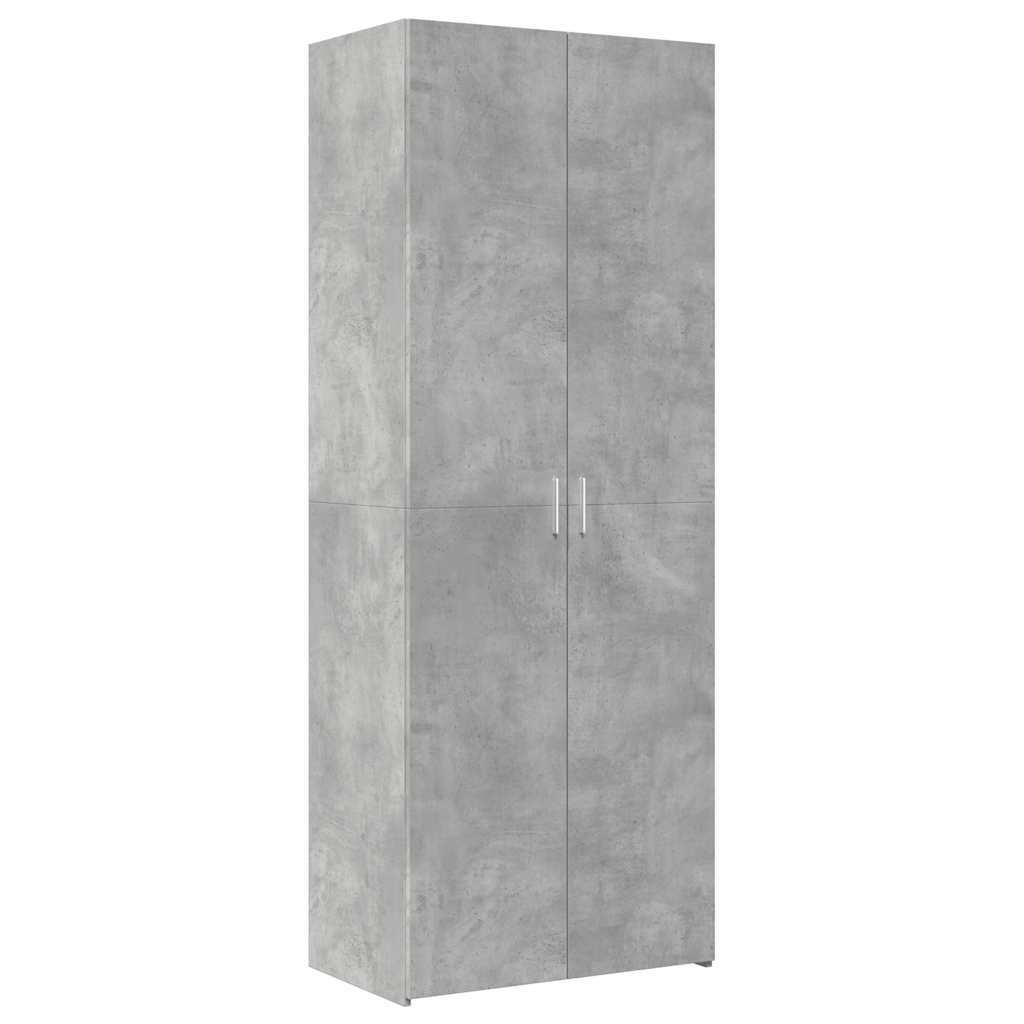 Visoka komoda boja betona 70x42,5x185 cm od konstruiranog drva