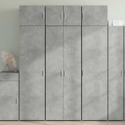 Visoka komoda boja betona 70x42,5x185 cm od konstruiranog drva