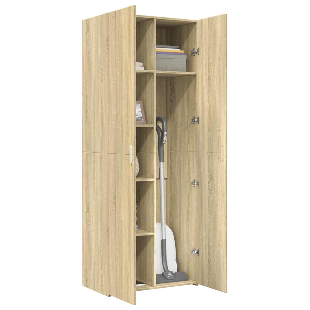 Visoka komoda boja hrasta 70x42,5x185 cm od konstruiranog drva