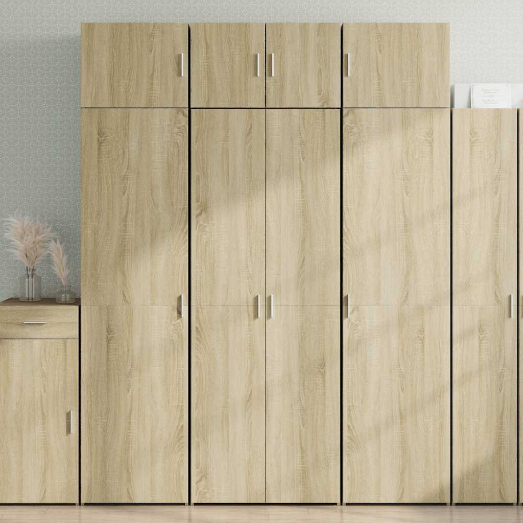Visoka komoda boja hrasta 70x42,5x185 cm od konstruiranog drva