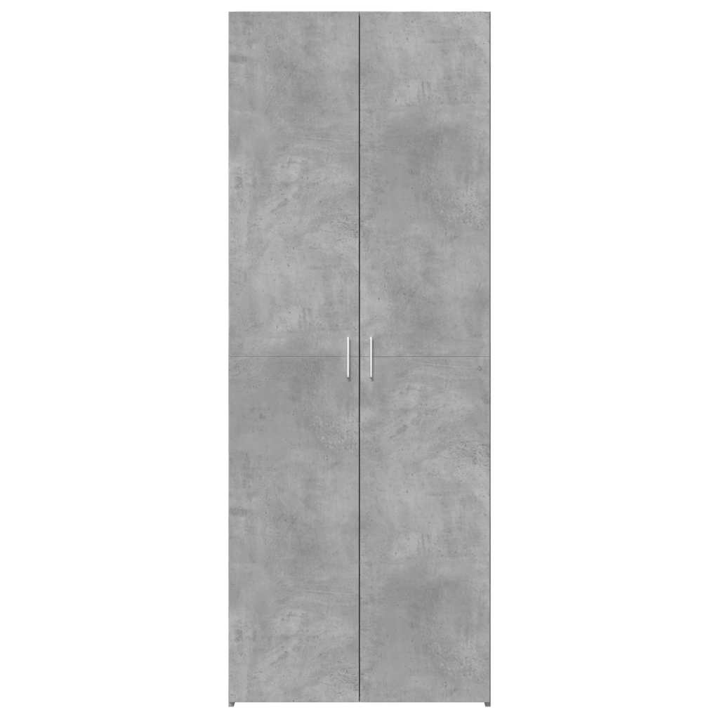 Visoka komoda boja betona 70x42,5x185 cm od konstruiranog drva