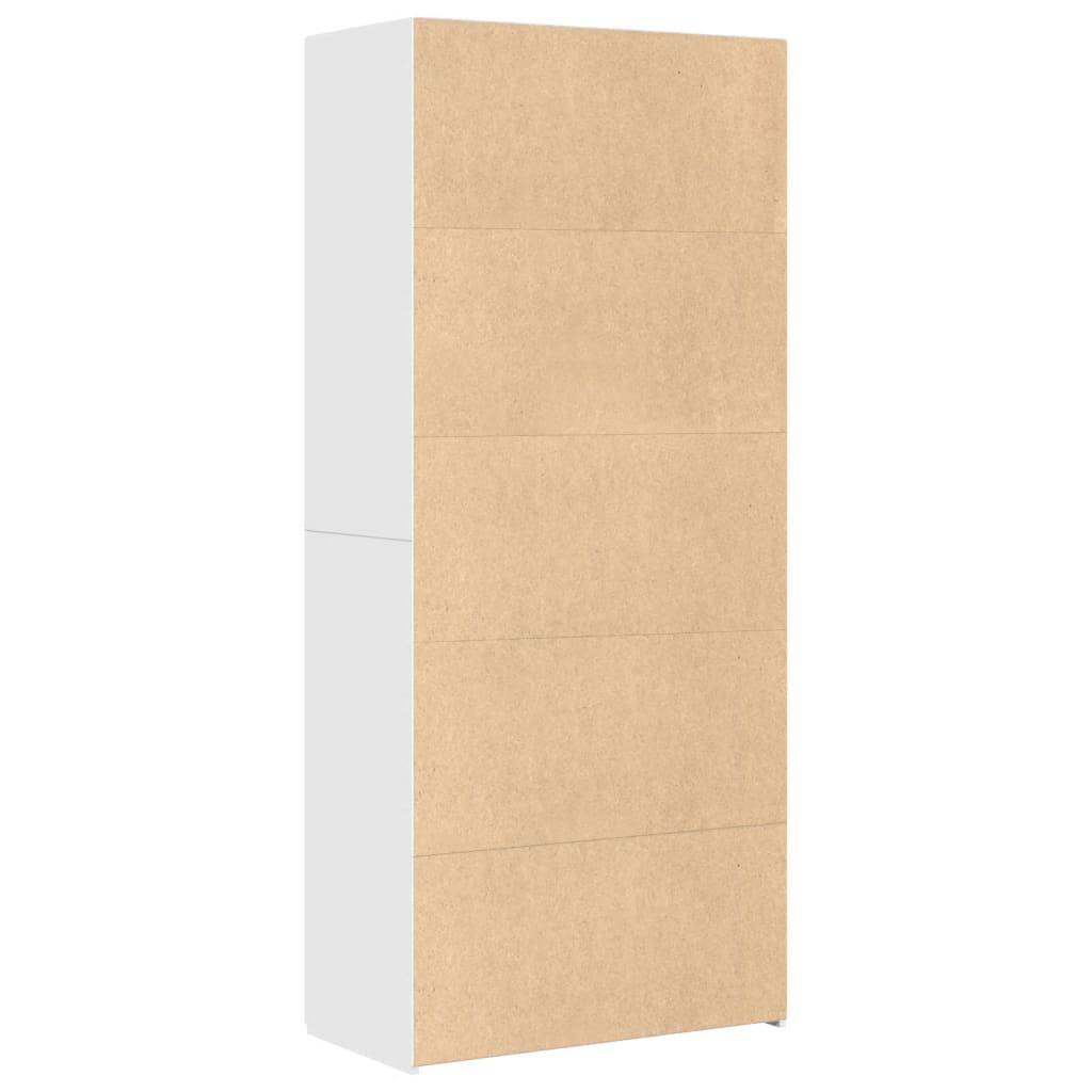 Visoka komoda bijela 80 x 42,5 x 185 cm od konstruiranog drva