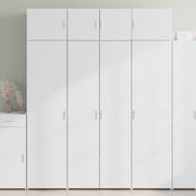 Visoka komoda bijela 80 x 42,5 x 185 cm od konstruiranog drva