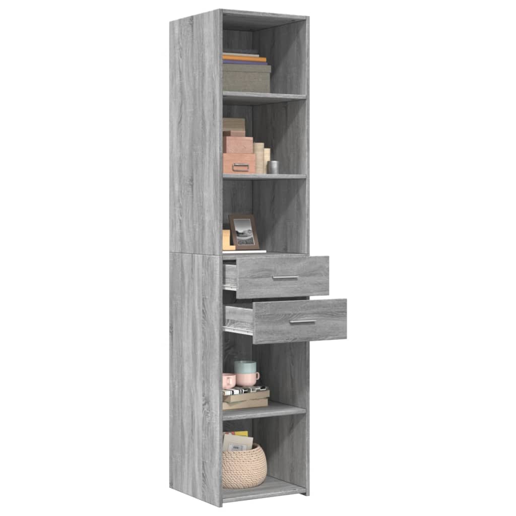 Visoka komoda boja hrasta 40x42,5x185 cm od konstruiranog drva