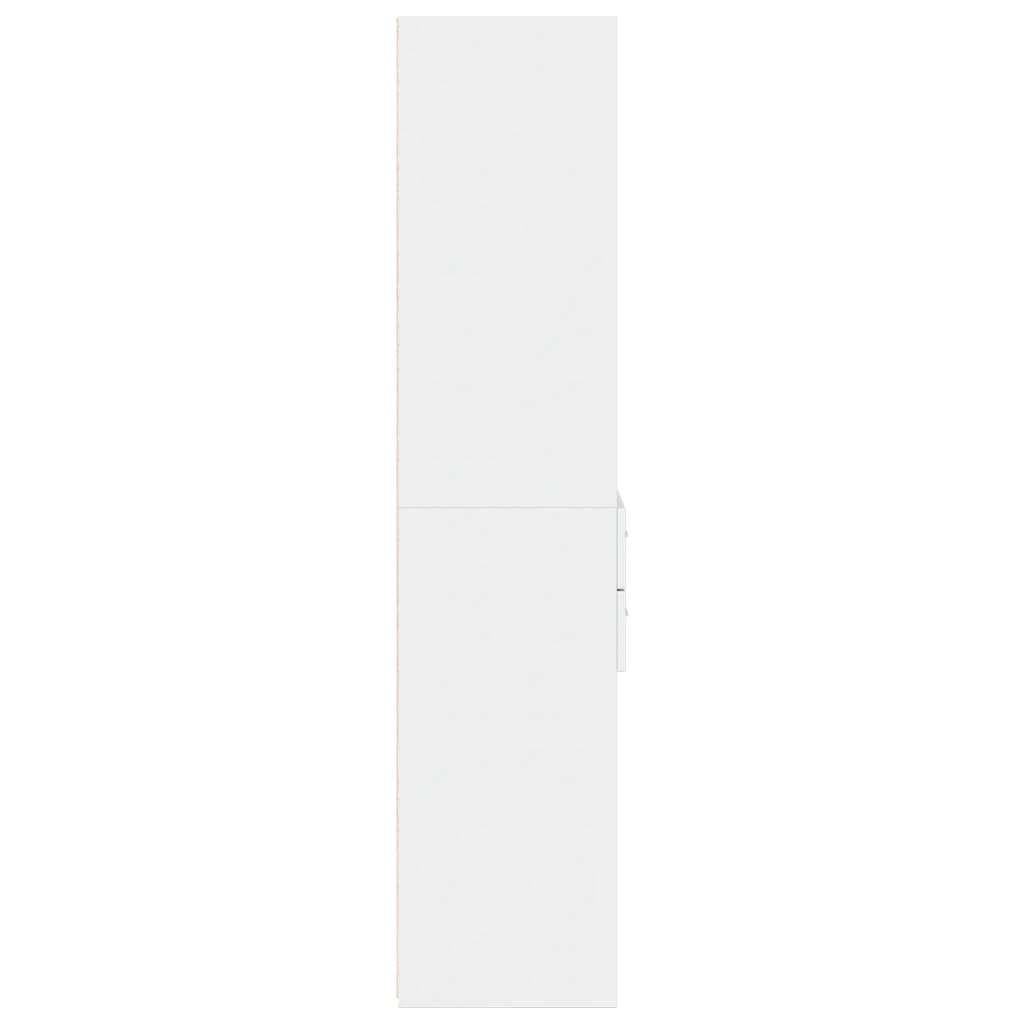 Visoka komoda bijela 50x42,5x185 cm od konstruiranog drva