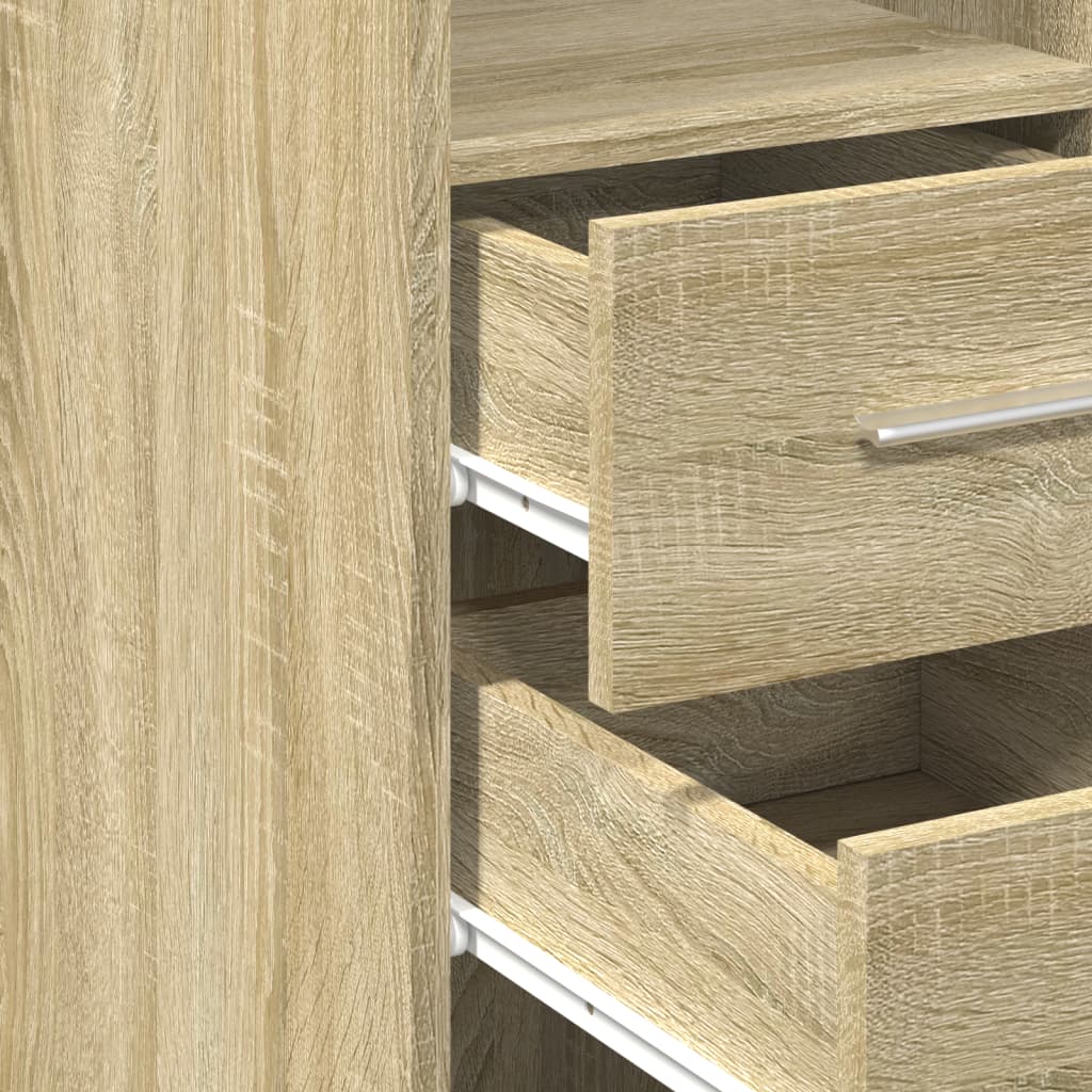 Visoka komoda boja hrasta 50x42,5x185 cm od konstruiranog drva