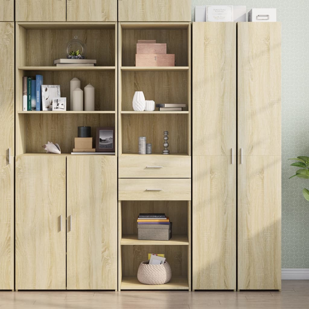 Visoka komoda boja hrasta 50x42,5x185 cm od konstruiranog drva