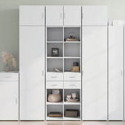Visoka komoda bijela 70 x 42,5 x 185 cm od konstruiranog drva