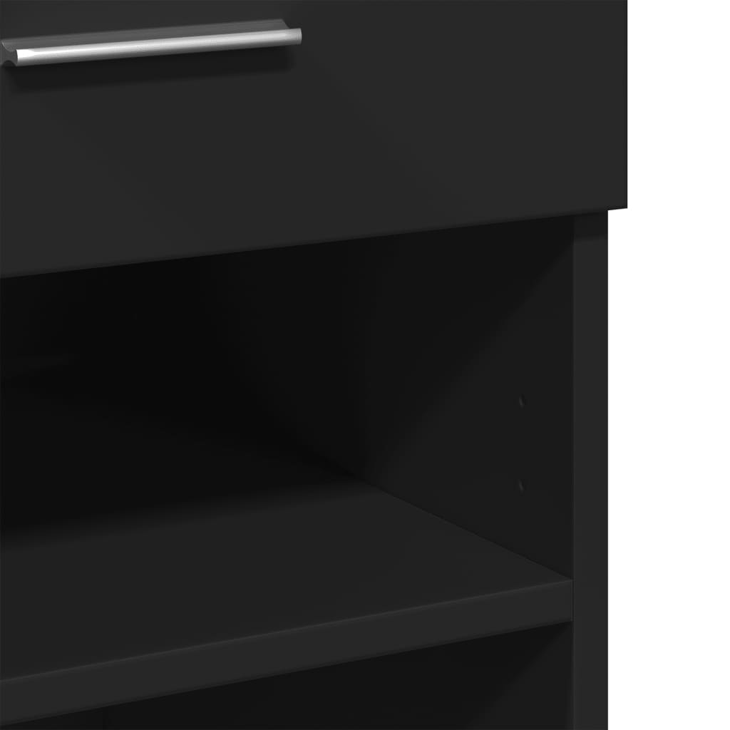 Komoda crna 80x42,5x93 cm od konstruiranog drva