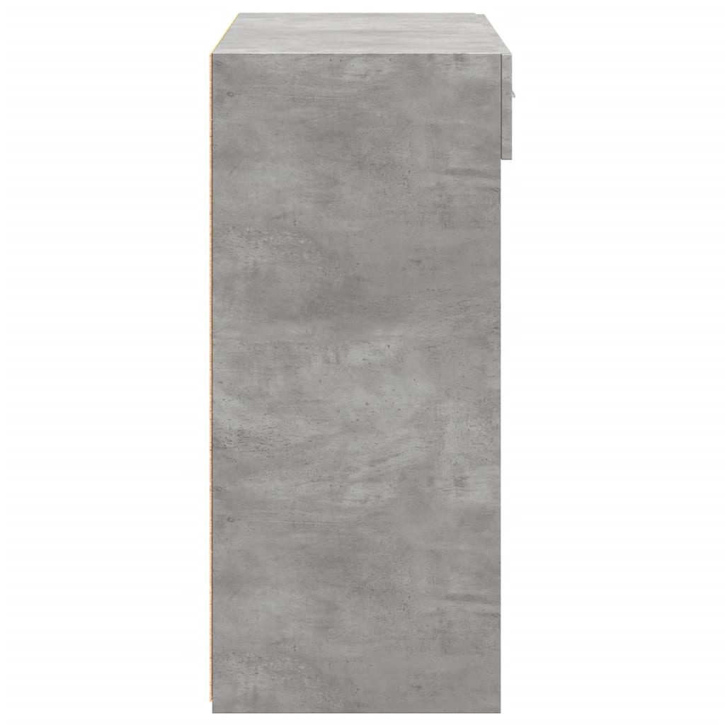 Komoda siva boja betona 80 x 42,5 x 93 cm od konstruiranog drva