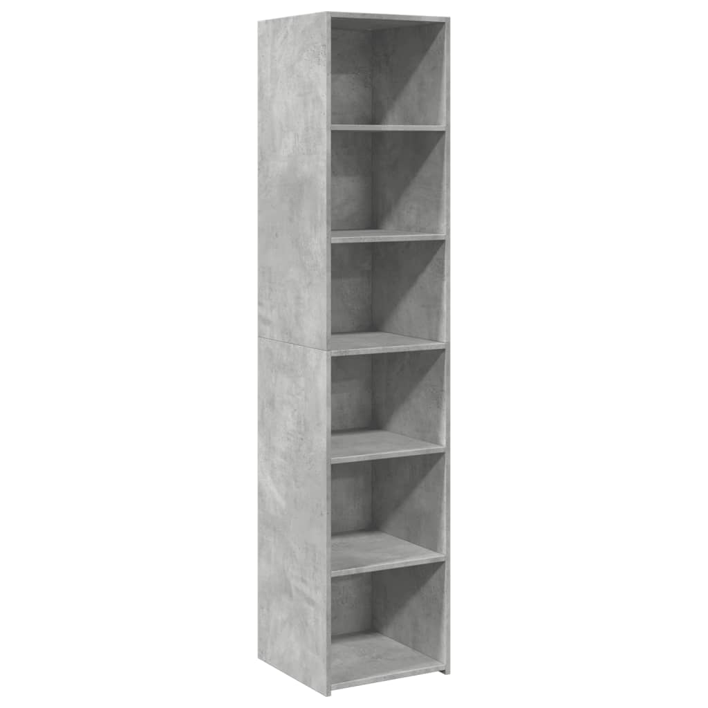 Visoka komoda siva boja betona 40x41x185 cm konstruirano drvo