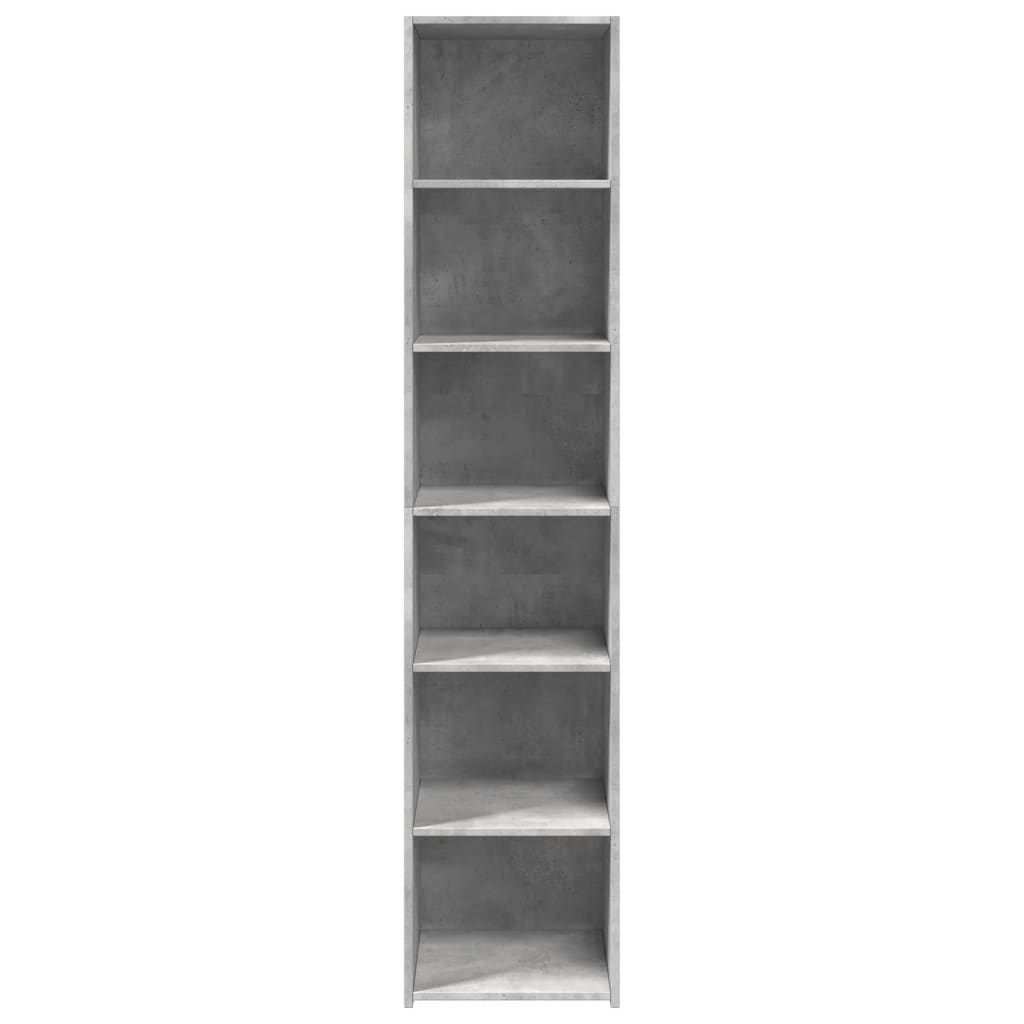Visoka komoda siva boja betona 40x41x185 cm konstruirano drvo