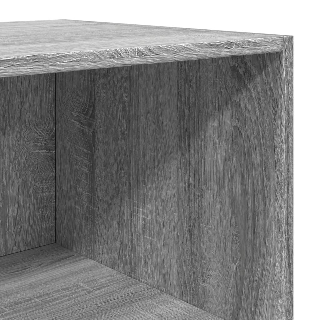 Visoka komoda siva boja hrasta 40x41x185 cm konstruirano drvo