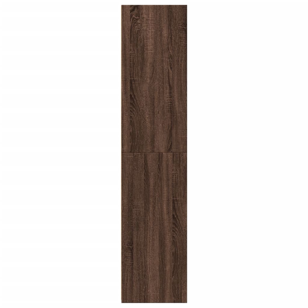 Visoka komoda boja smeđeg hrasta 40x41x185 cm konstruirano drvo