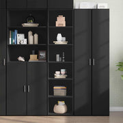 Visoka komoda crna 45 x 41 x 185 cm od konstruiranog drva