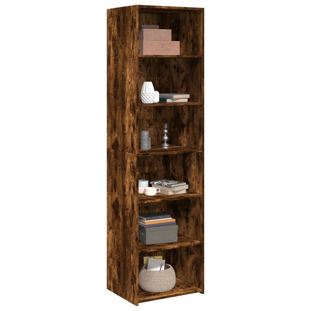 Visoka komoda boje hrasta 50 x 41 x 185 cm konstruirano drvo