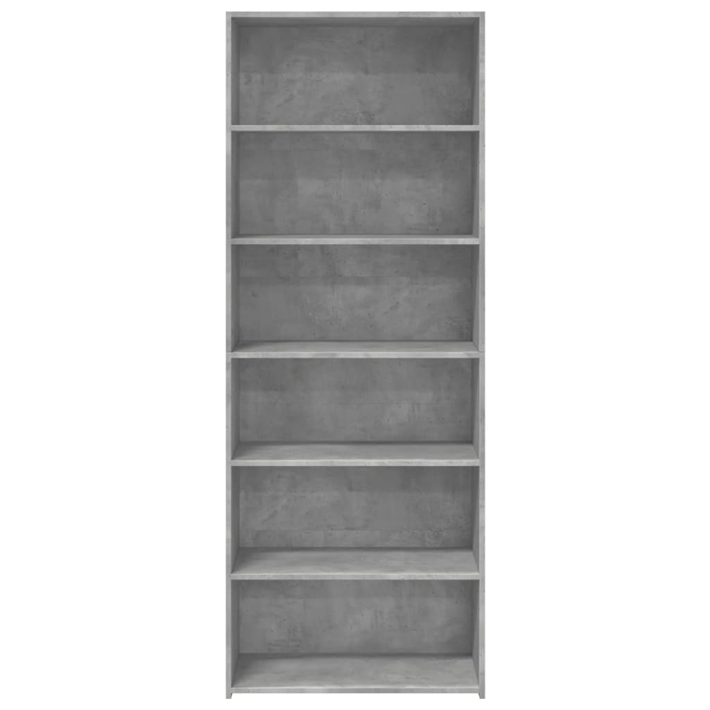 Visoka komoda siva betona 70x41x185 cm od konstruiranog drva