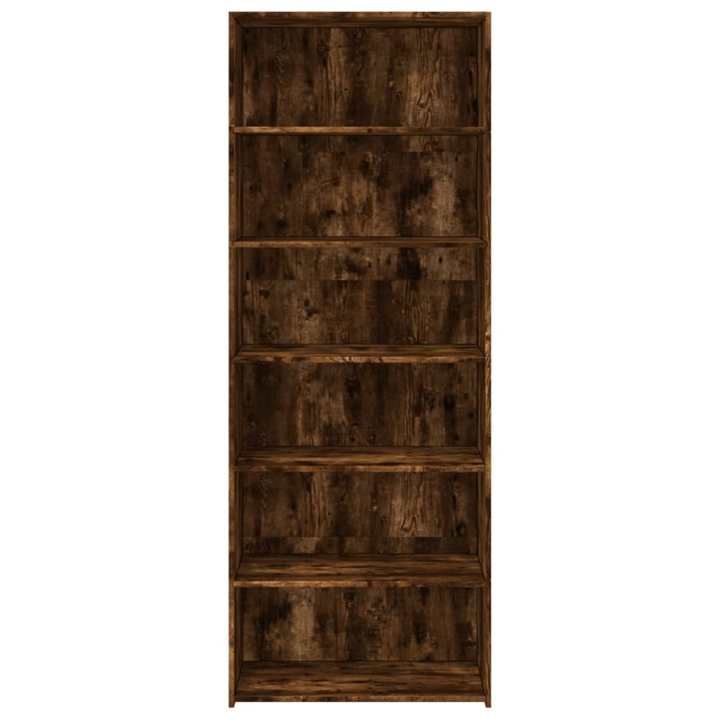 Visoka komoda dimljeni hrast 70x41x185 cm od konstruiranog drva