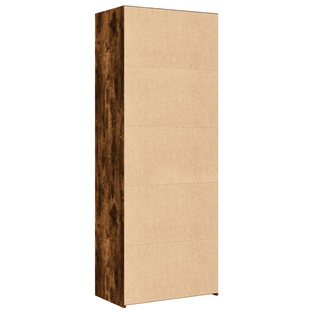 Visoka komoda dimljeni hrast 70x41x185 cm od konstruiranog drva