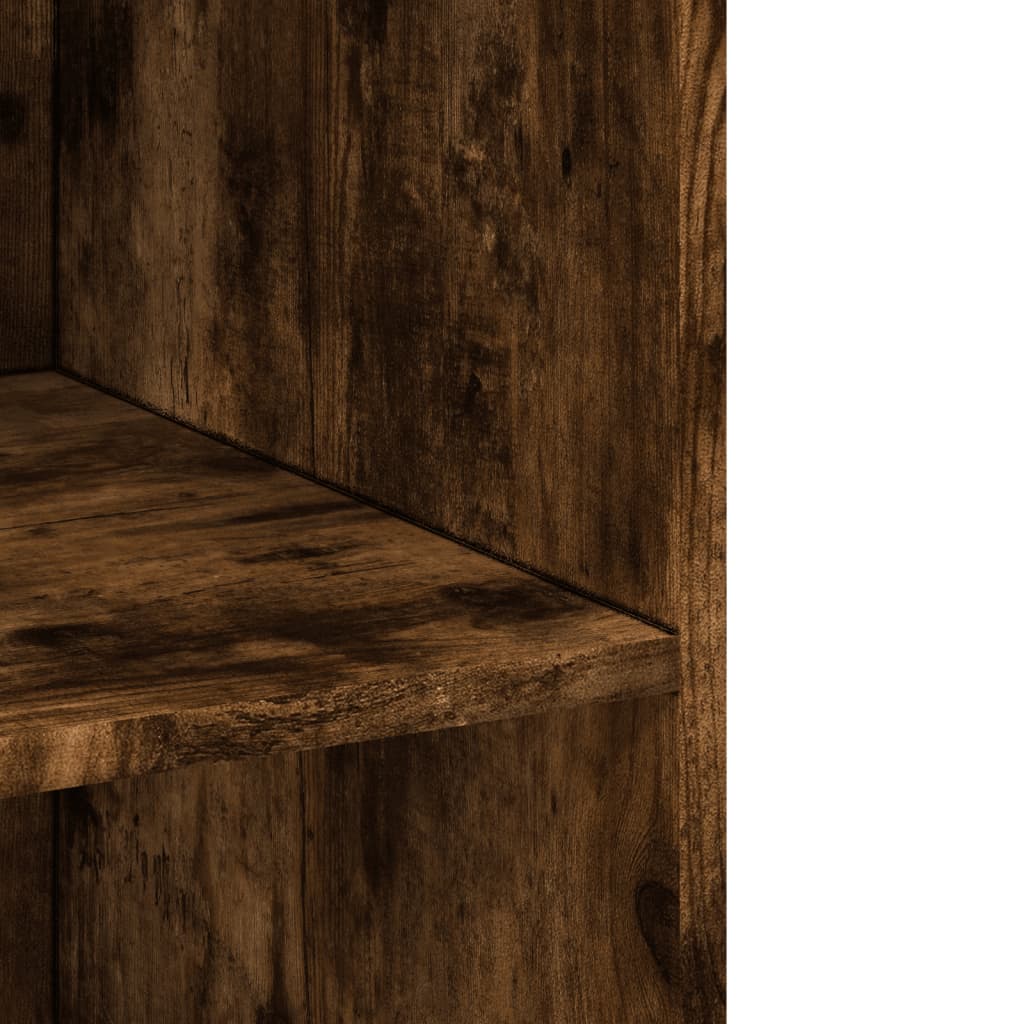 Visoka komoda dimljeni hrast 70x41x185 cm od konstruiranog drva