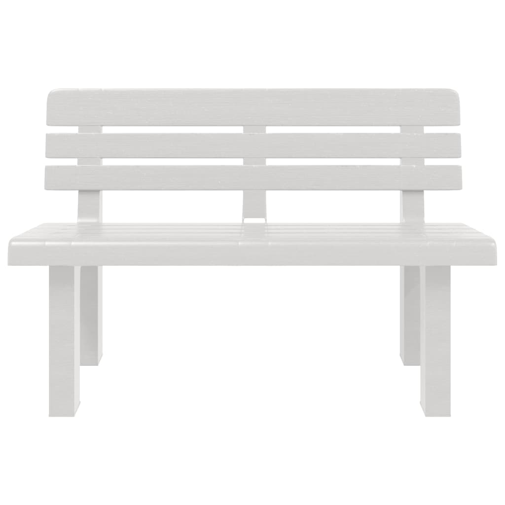 Vrtna klupa bijela 110 x 52 x 71 cm od polipropilena
