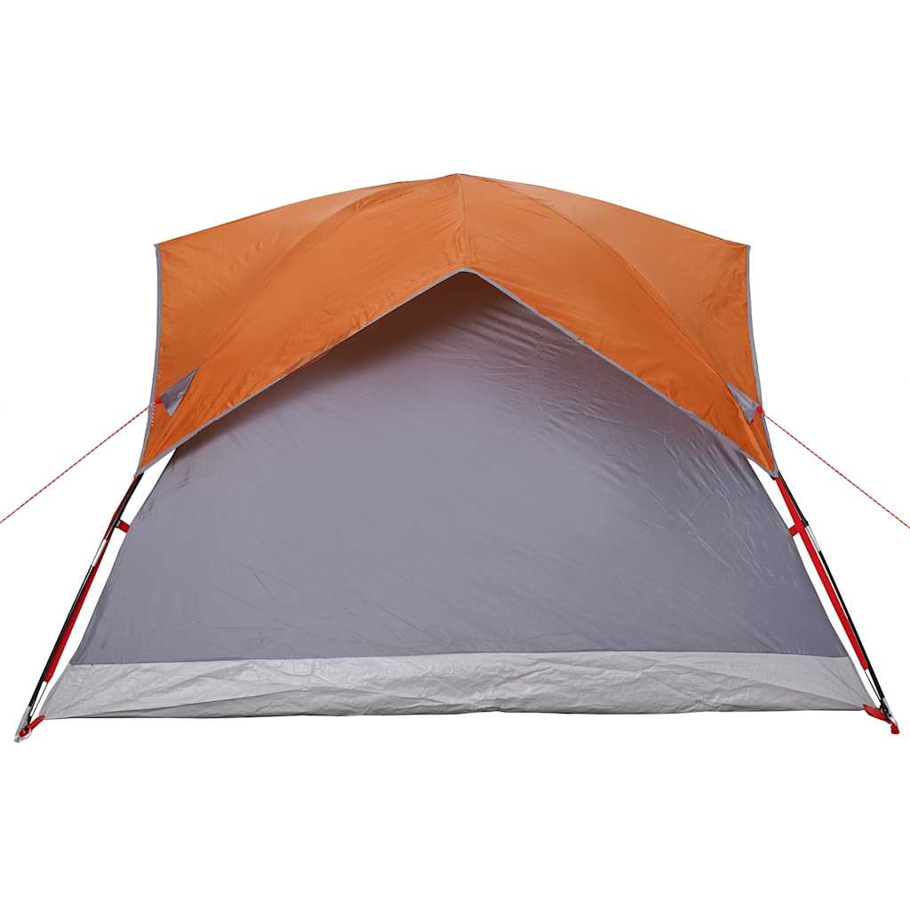 Šator s kabinom za kampiranje za 4 osobe sivo-narančasti
