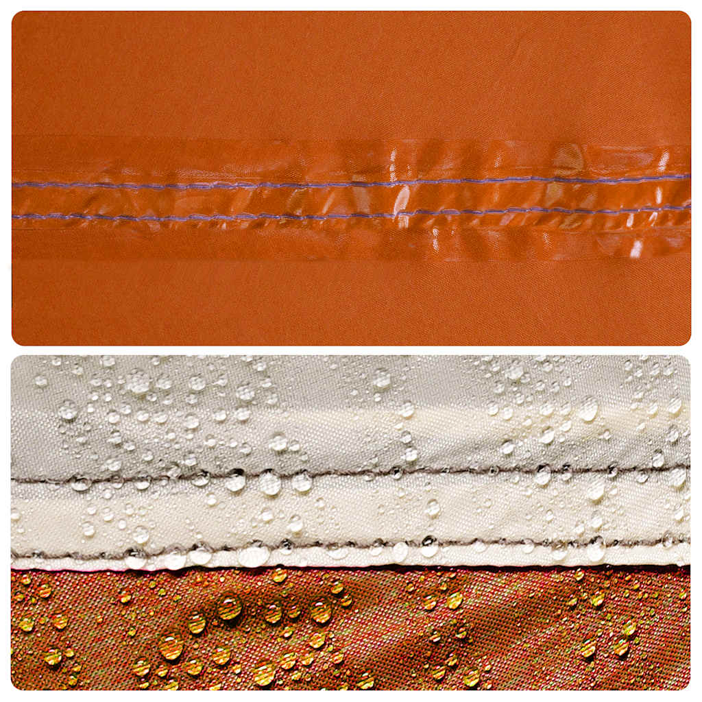 Šator za 5 osobe sivo-narančasti vodootporni